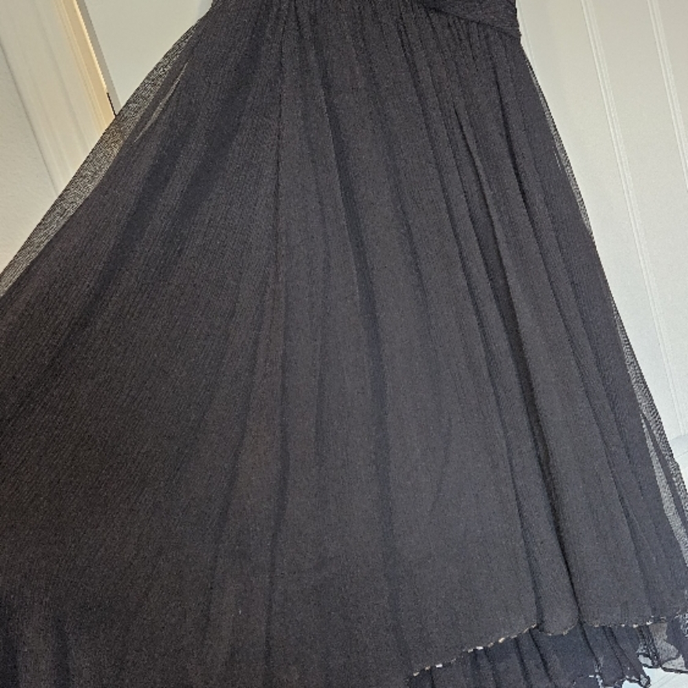 Karen Millen Silk Black Halter Evening Dress - Elegant Women's Black Dress - Picture 6 of 11